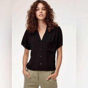 Aritzia Wilfred Free Shawna Rayan Blouse (Black, Small)